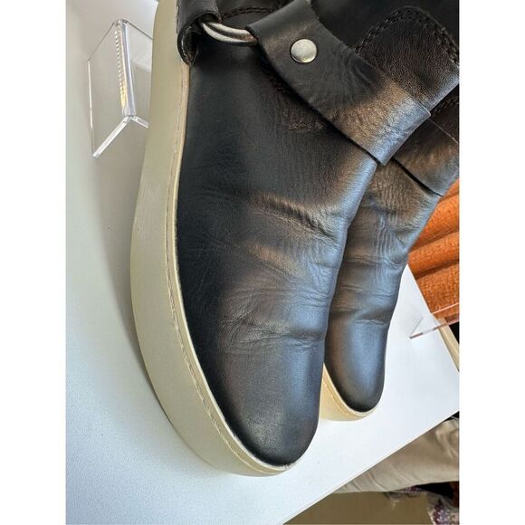 Frye Lena Harness Bootie 70275 Womens Black Leather Zipper Booties Boots - $268 - Picture 7 of 14